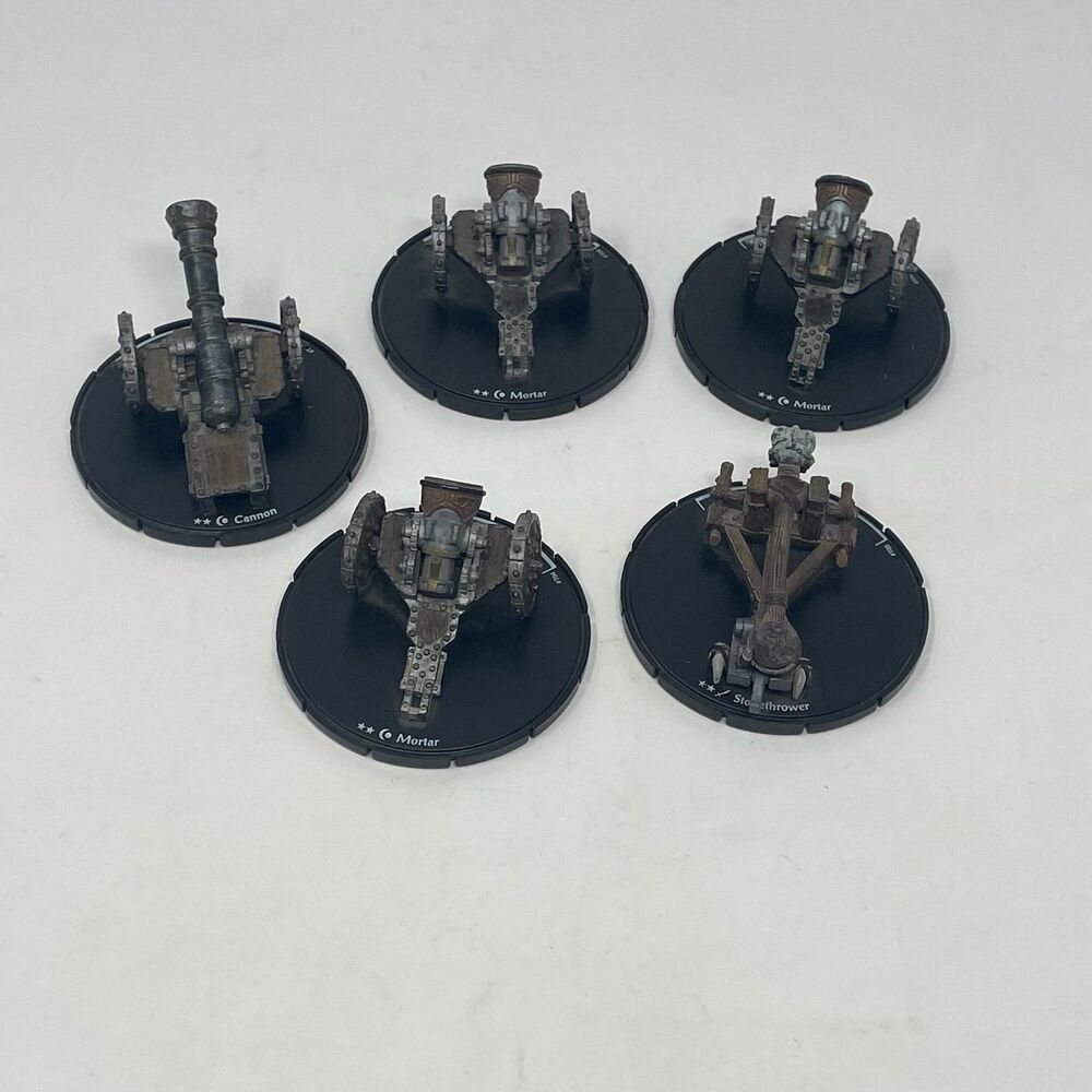 WizKids Mage Knight 2002 Siege Engines Lot 5x War Machines Mortar Cannon Thrower